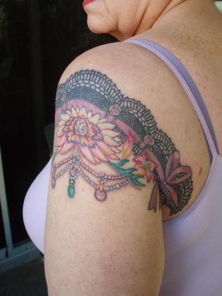 Tattoos - Lace Flower Tattoo - 61943